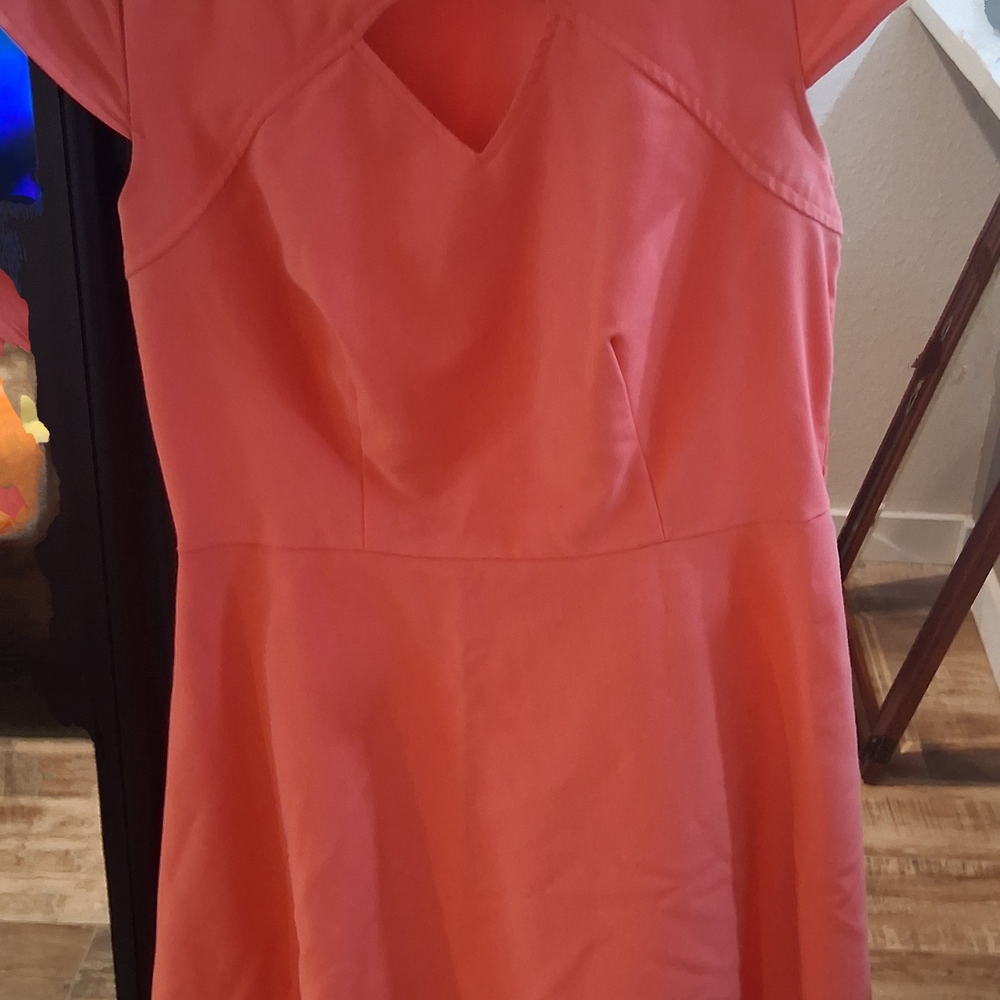 Coral Short Sleeve Dress